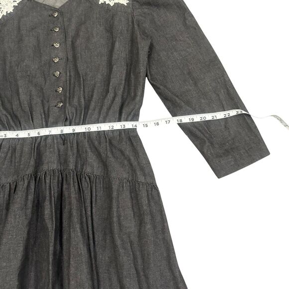 Vintage Miller Stockman Maxi Dress Western Lace Women’s 13/14 Made In USA - Picture 8 of 12